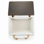 Beige Canvas with Red & White Gingham Pattern Lid