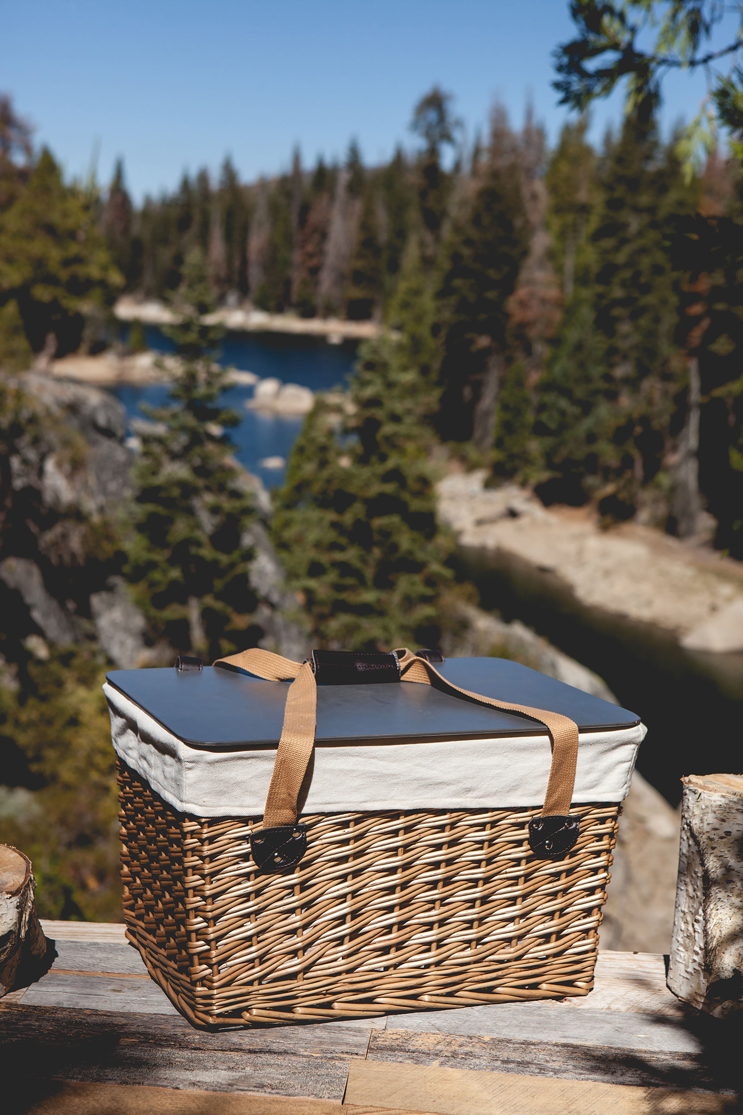 Canasta Grande Wicker Basket-Picnic Time Family of Brands