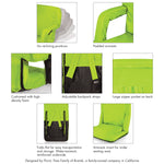 Ventura Portable Reclining Stadium Seat-Picnic Time Family of Brands