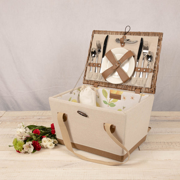 Lemongrove Picnic Basket for 2 - Bees & Lemons-Picnic Time Family of Brands