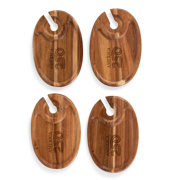 America250 - Wine Appetizer Plate Set Of 4-Picnic Time Family of Brands