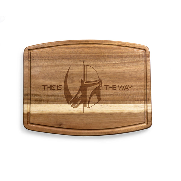 Mandalorian The Mandalorian - Ovale Acacia Cutting Board-Picnic Time Family of Brands