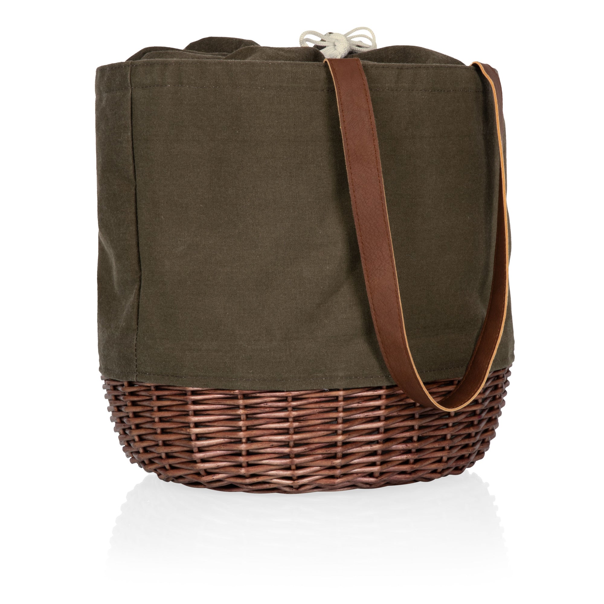 Khaki Green with Brown Accents