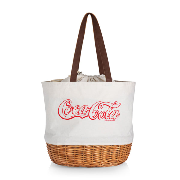 Coca-Cola - Coronado Canvas and Willow Basket Tote-Picnic Time Family of Brands