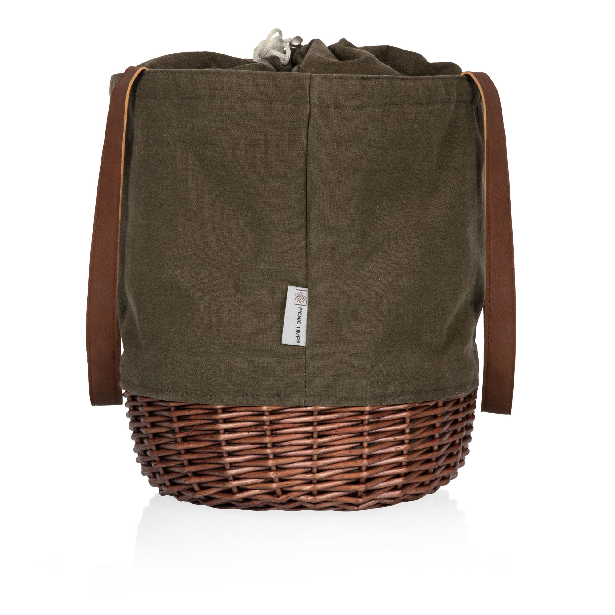 Khaki Green with Brown Accents