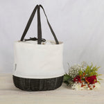 Coronado Canvas and Willow Basket Tote-Picnic Time Family of Brands