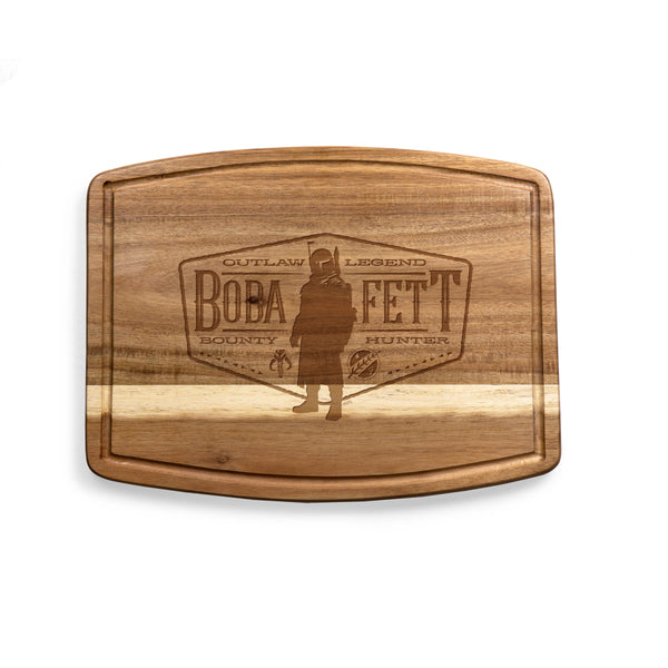 Star Wars Boba Fett - Ovale Acacia Cutting Board-Picnic Time Family of Brands