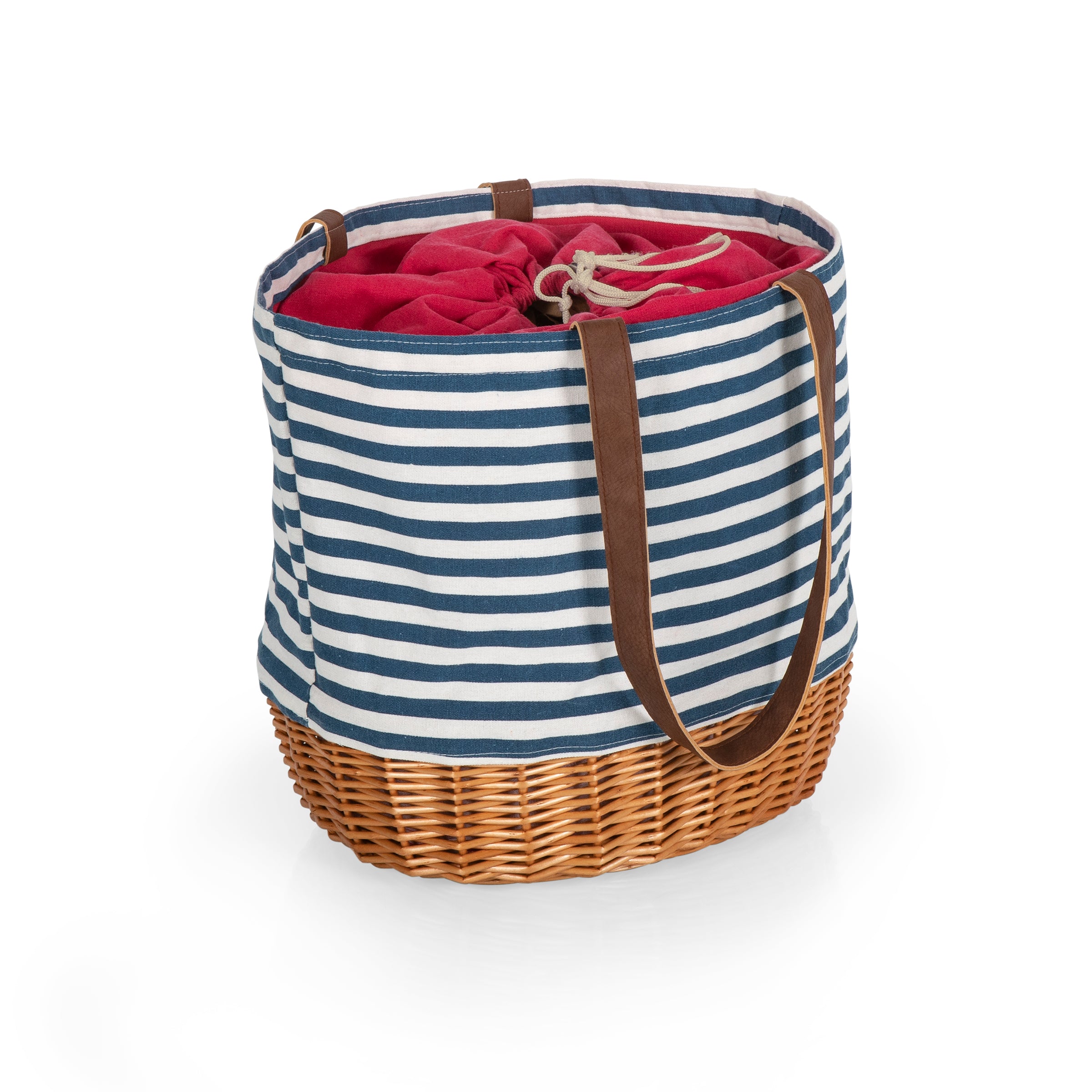 Coronado Canvas and Willow Basket Tote-Picnic Time Family of Brands