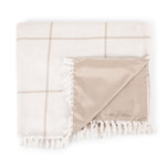 White & Taupe Windowpane
