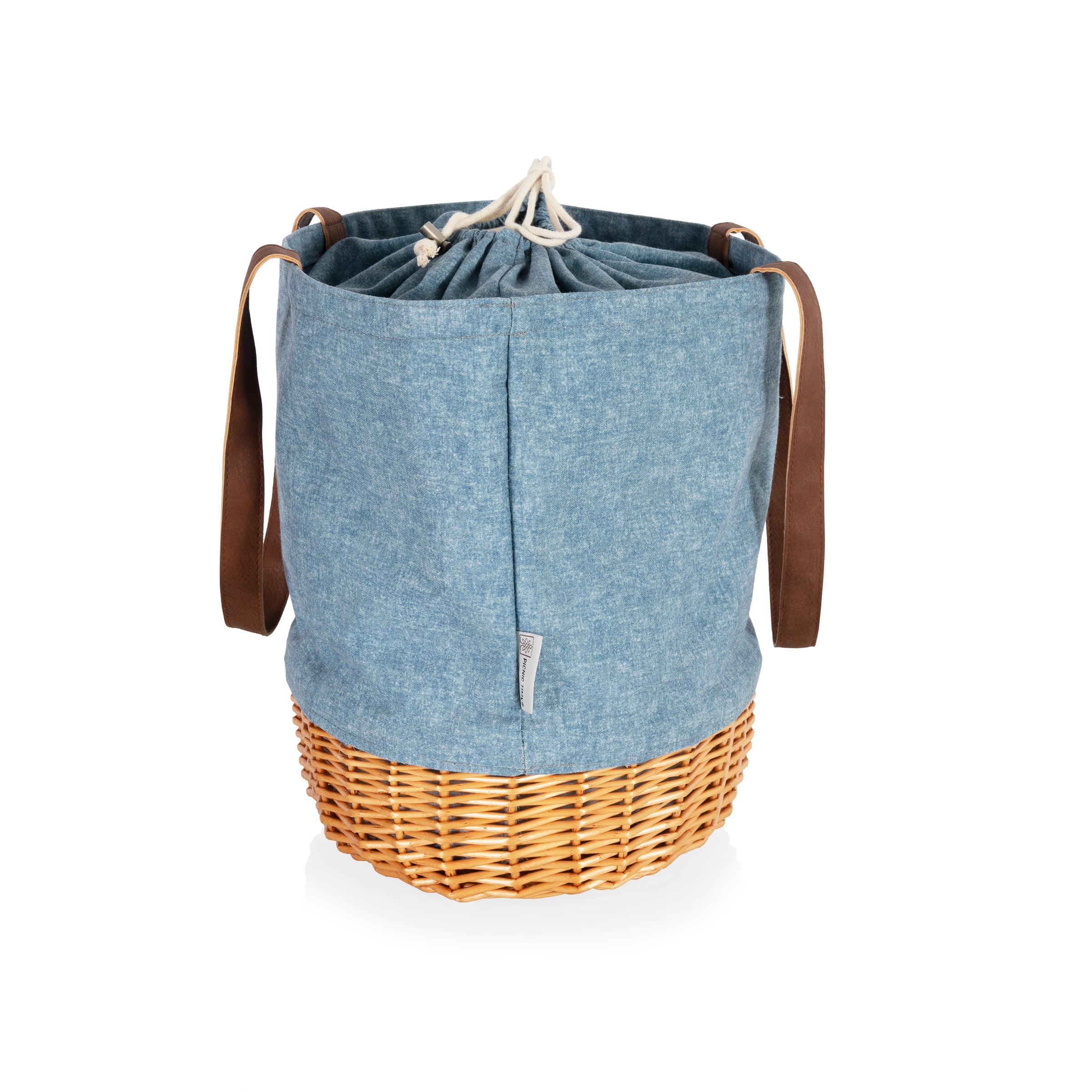 Coronado Canvas and Willow Basket Tote-Picnic Time Family of Brands