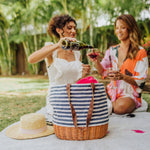 Coronado Canvas and Willow Basket Tote-Picnic Time Family of Brands