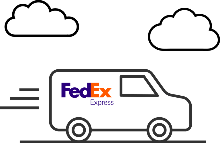 Illustration of FedEx van